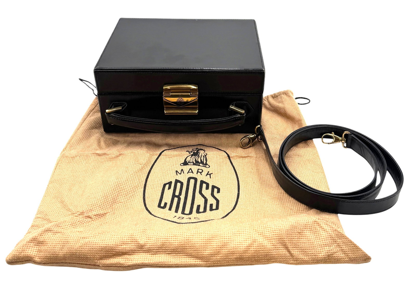 Vintage Mark Cross Grace Black Purse: Vintage Mark Cross Grace Black Purse. Dimension 8.5" x 4" x 6.5" Condition: some scratches and scuff marks on leather.