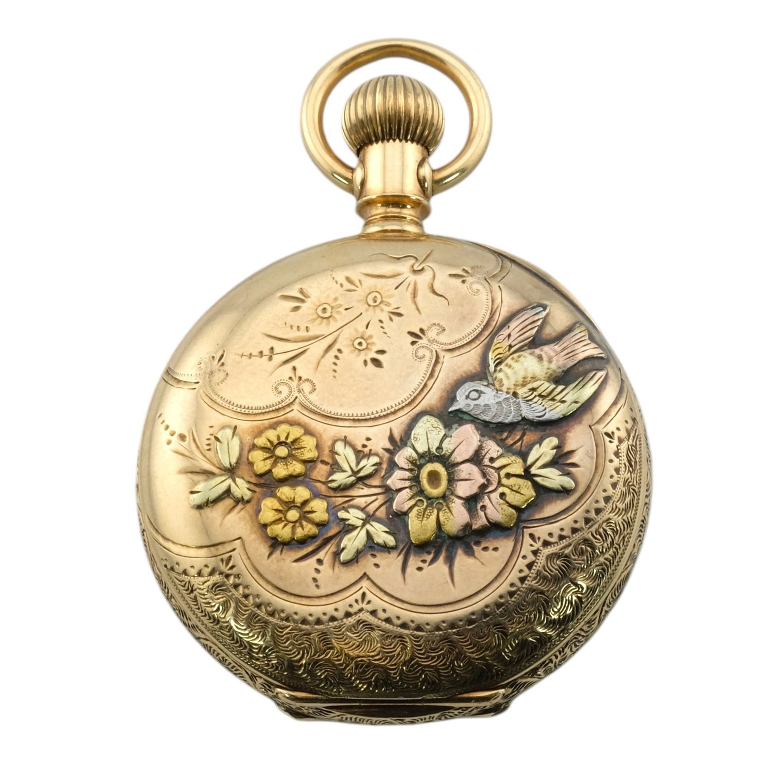 1893 Elgin 14K Tri-Color Gold Low Production Pocket Watch (1 of 4)