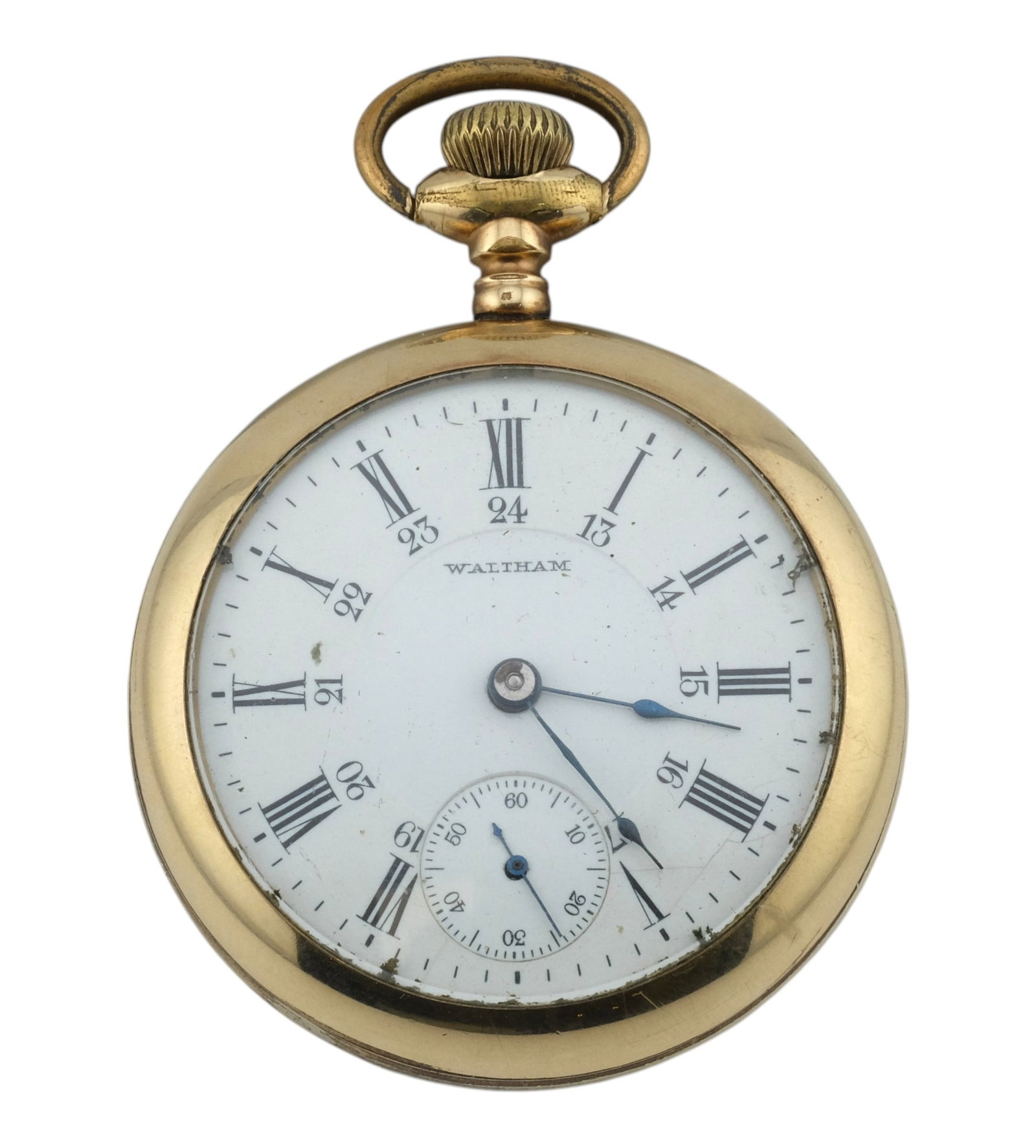 1910 Waltham Model 1883 Gold Filled Pocket Watch: 1910 Waltham Model 1883 Gold Filled Pocket Watch. Large size 18S, 17 Jewels, Serial # 17922267. Condition: Currently not running. Case back does not close tightly.