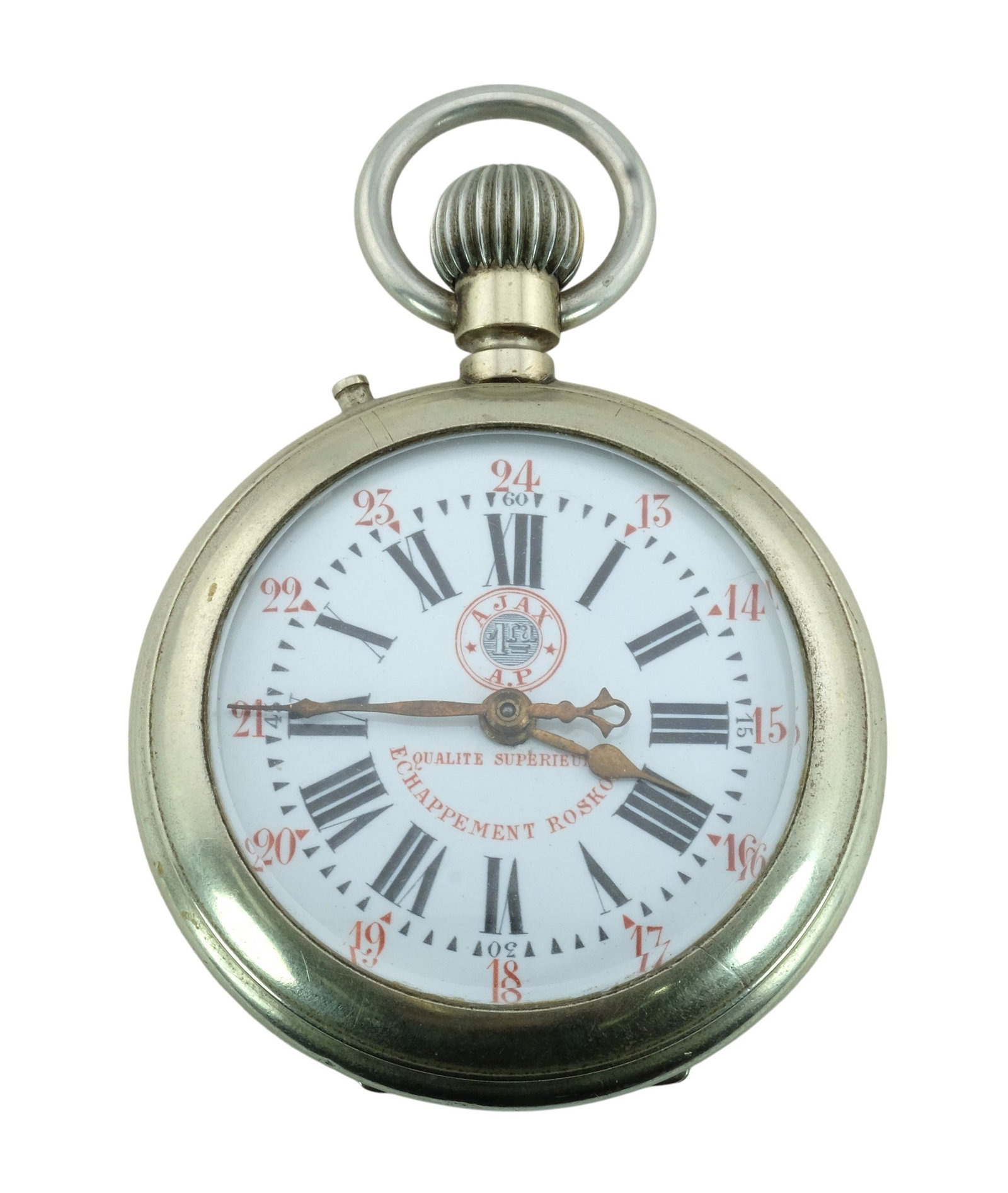 Echappement Roskopff Pocket Watch: Echappement Roskopff Pocket Watch. Condition: Watch running at time of cataloging. It was not tested for accuracy. We make no guarantee to working condition. j/m