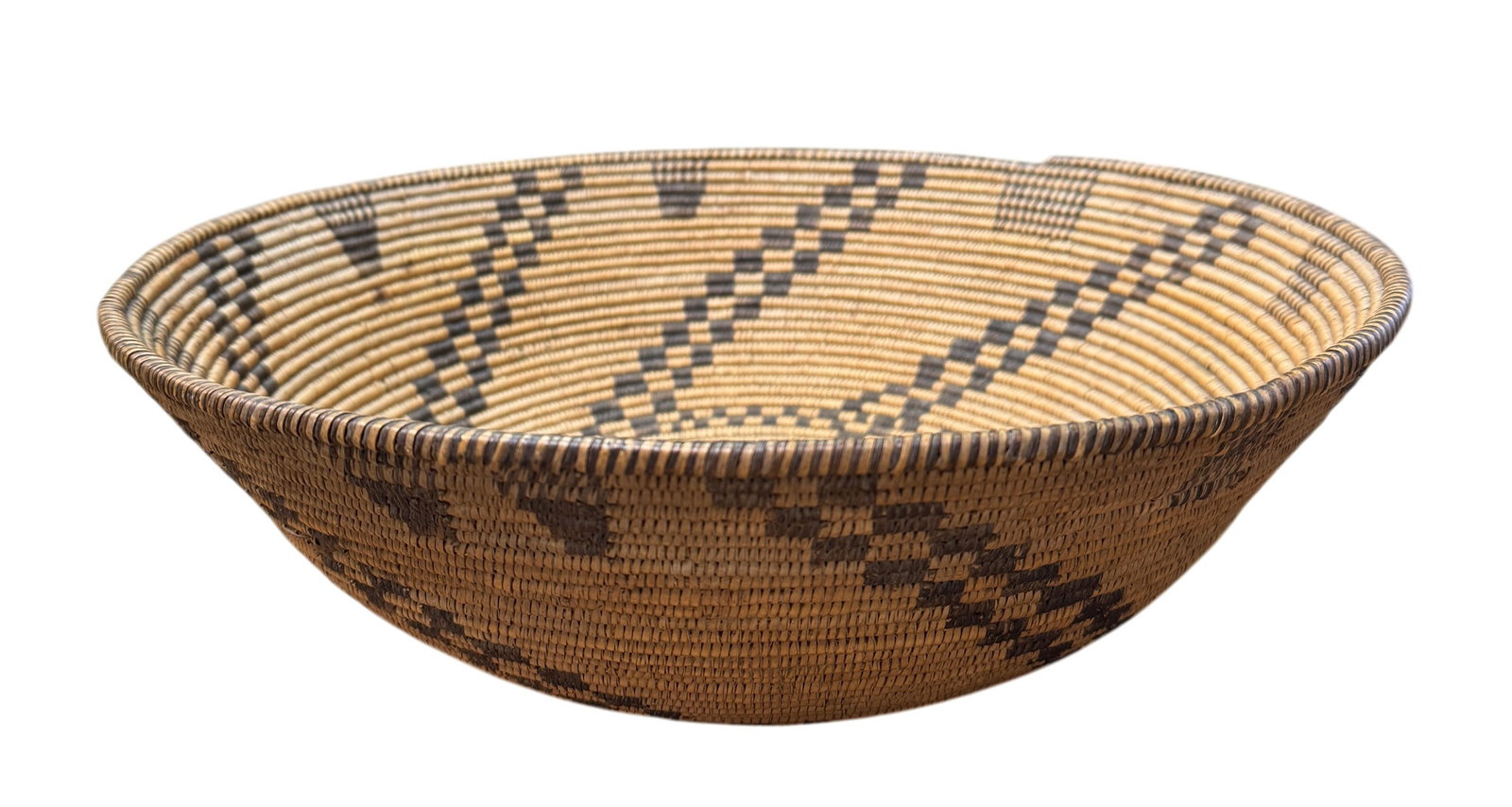 Antique Native American Apache Spiral Design Basket (1 of 3)