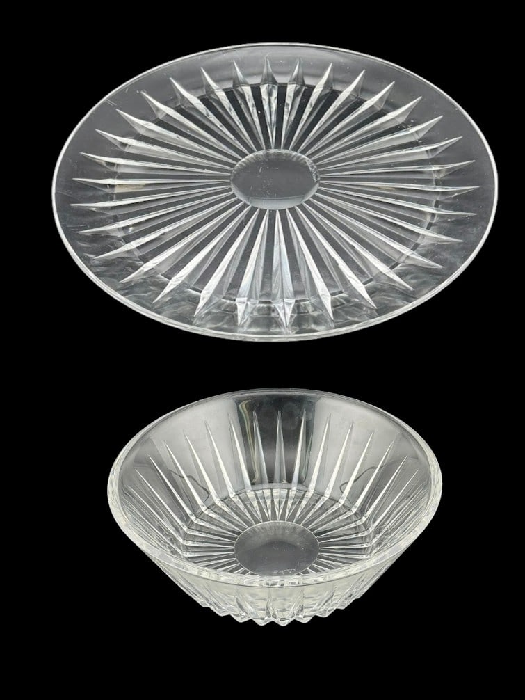 Val St. Lambert Crystal Bowl and Plate (1 of 2)