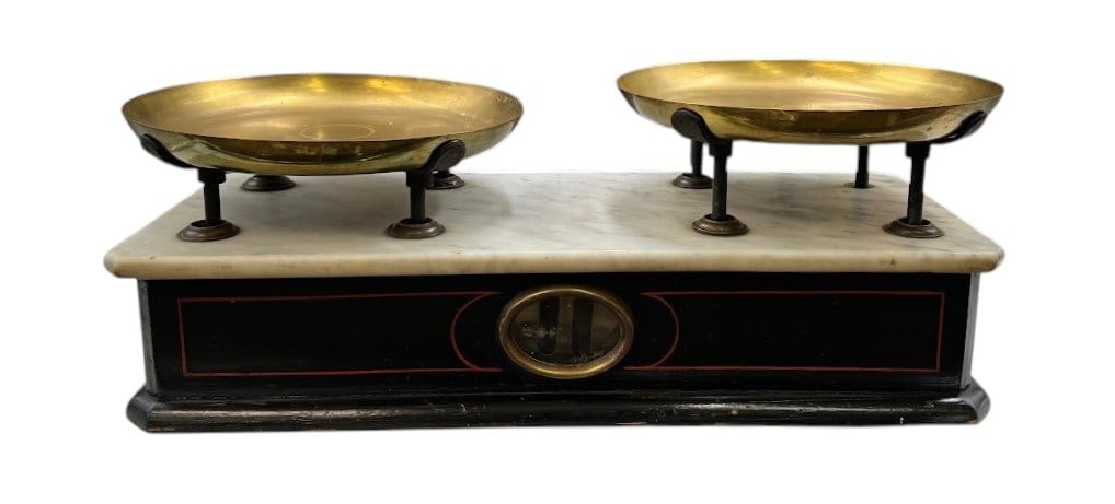 19Th Century French Napolean III Style Double-Pan Balance Scale (1 of 3)