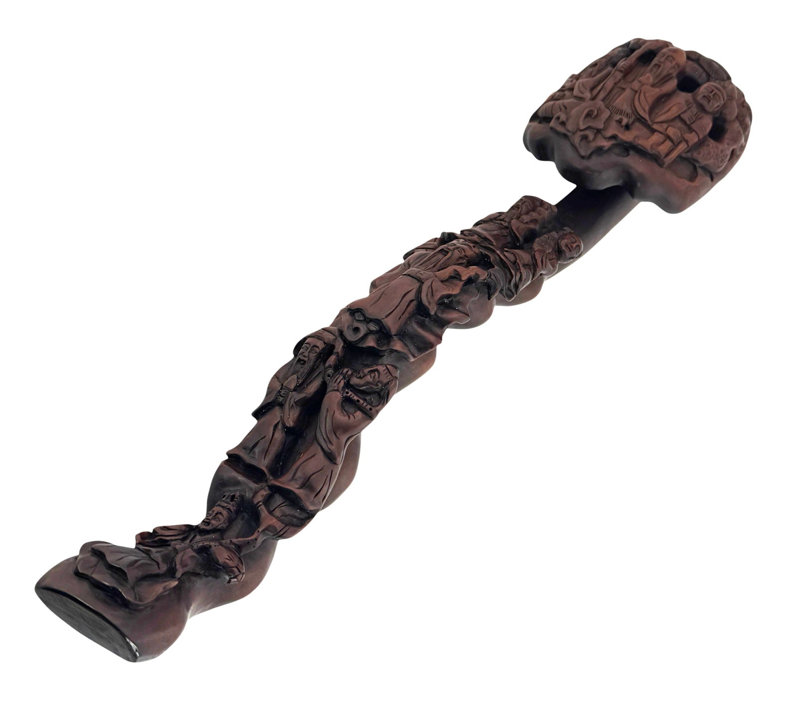 Antique Chinese Boxwood Sanzing Ruyi Scepter (1 of 4)