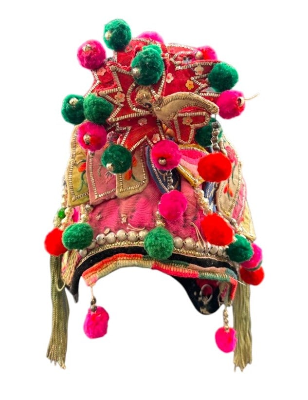 Antique Chinese Possibly Bai Ethnic Group Cermonial Hat for Child (1 of 4)