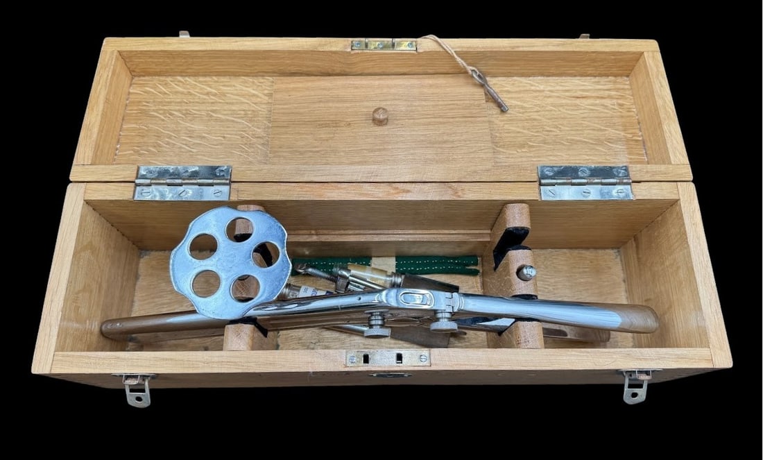 Antique Surgical Stapler in Oak Box (1 of 2)