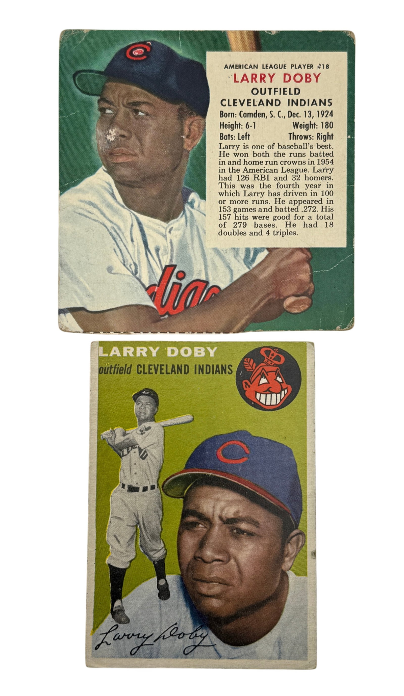 1955 Red Man Tobacco #18 & 1954 Topps #70 Larry Doby (1 of 2)