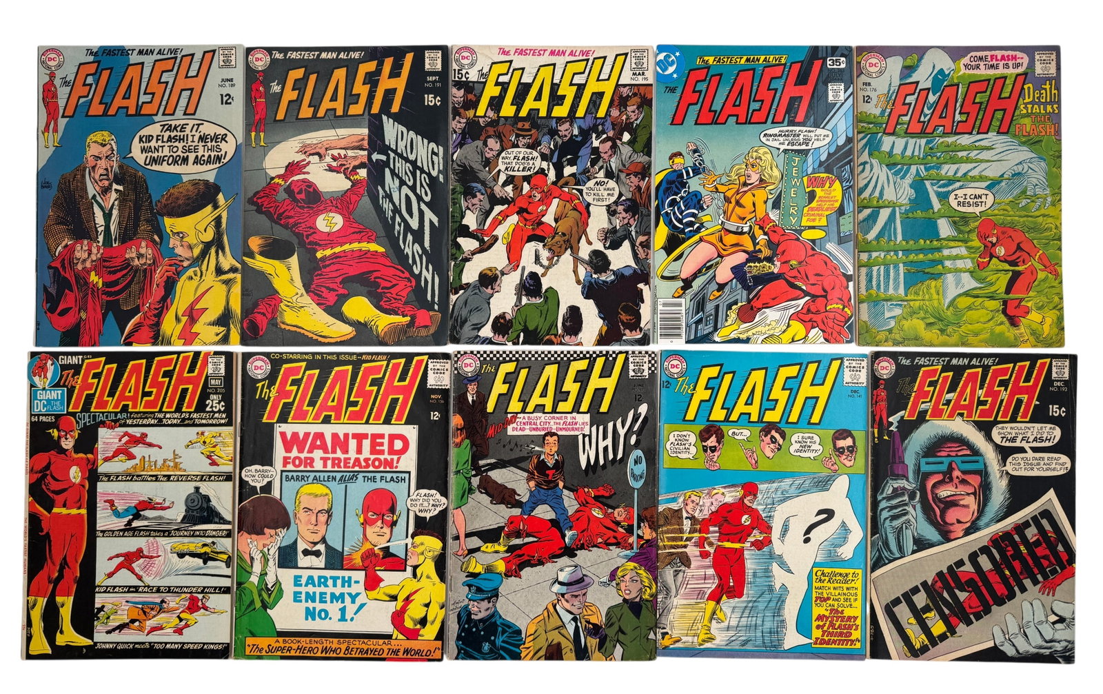 (Lot of 10) Silver Age and Bronze Age The Flash Comics (1 of 1)