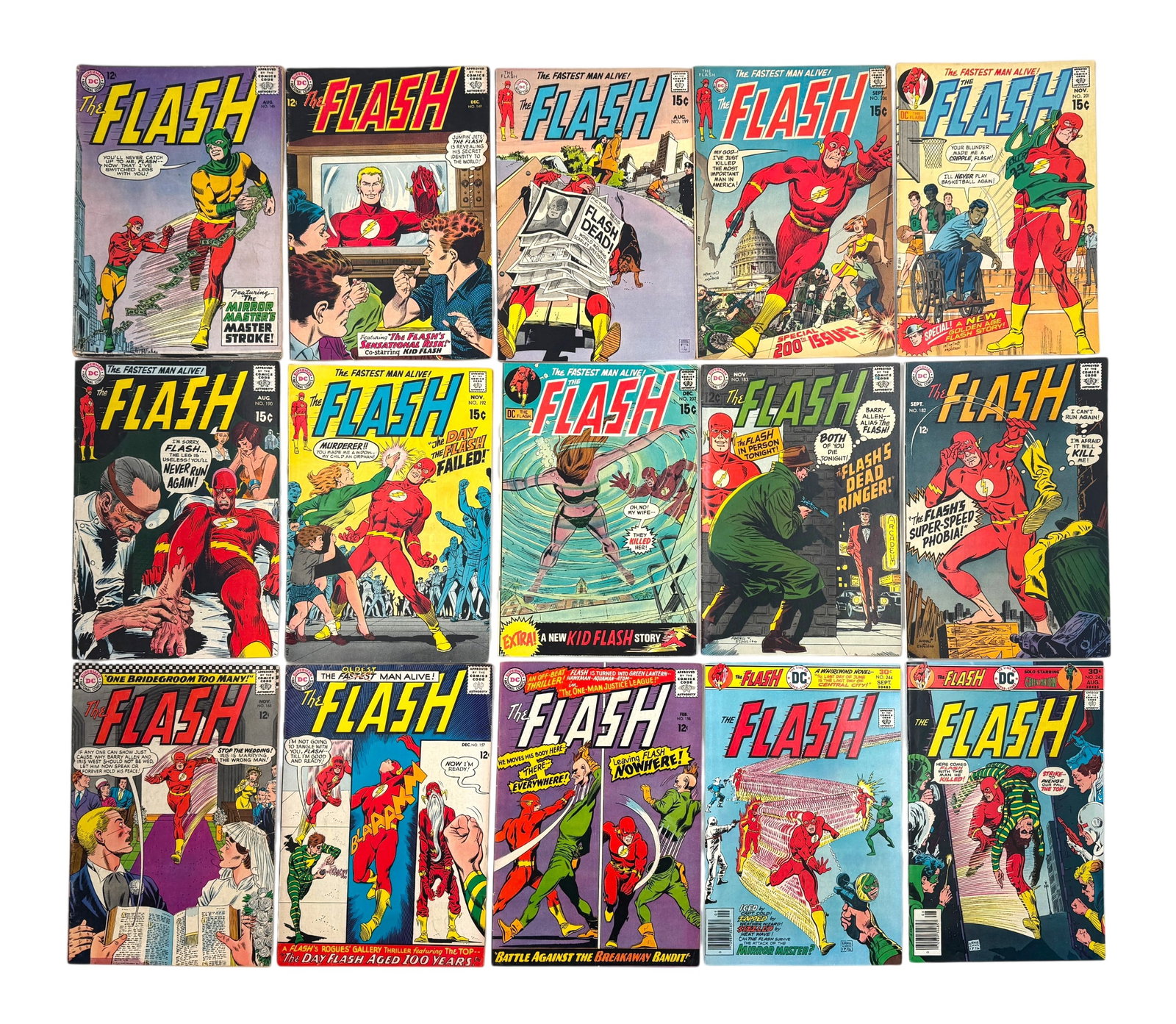 (lot of 15) Silver Age and Bronze Age The Flash Comics (1 of 1)