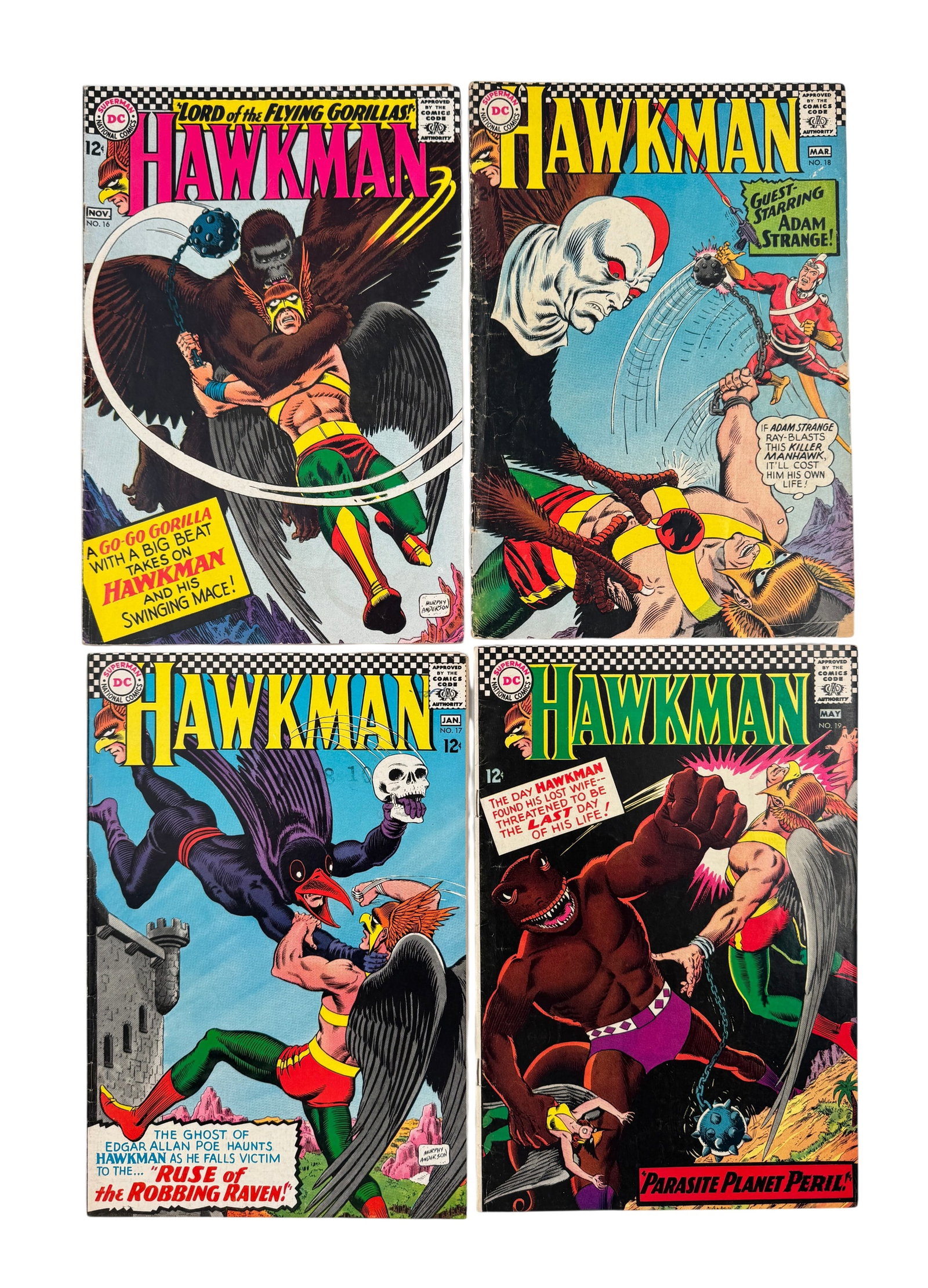 (lot of 4) DC Hawkman Silver Age Comics Issue #16-19 (1 of 1)