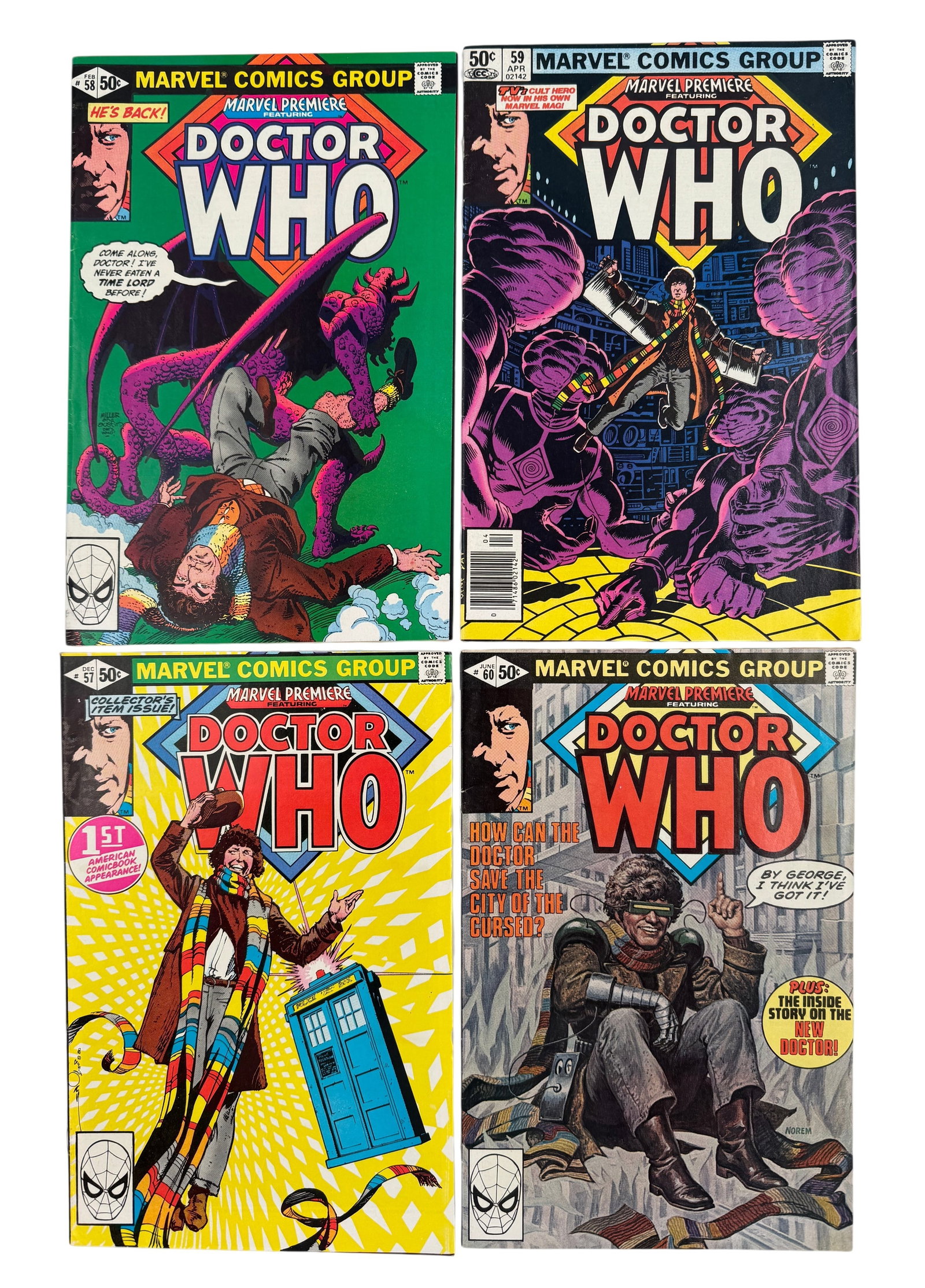(Lot of 4) Bronze Age 1980s Doctor Who Marvel Premiere Comics (1 of 1)