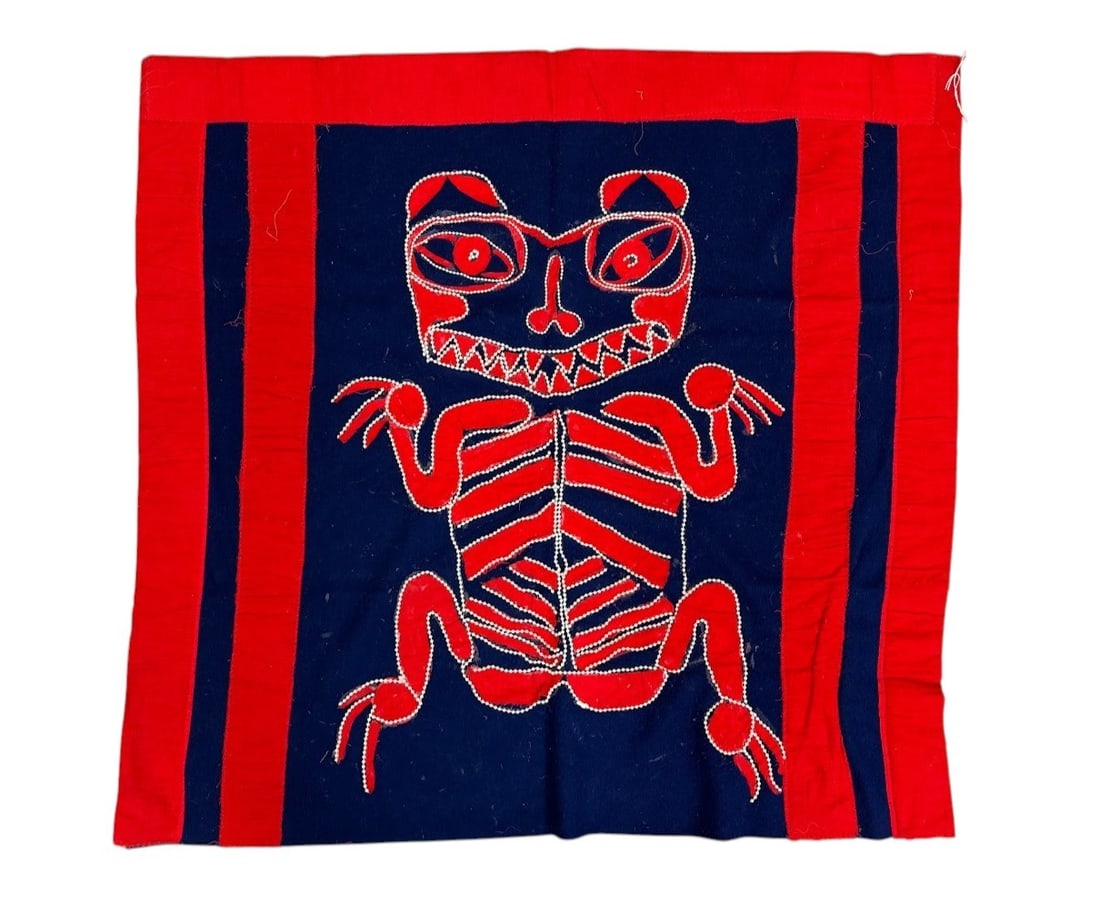 Haida Native American Bear Design Button Blanket (1 of 3)