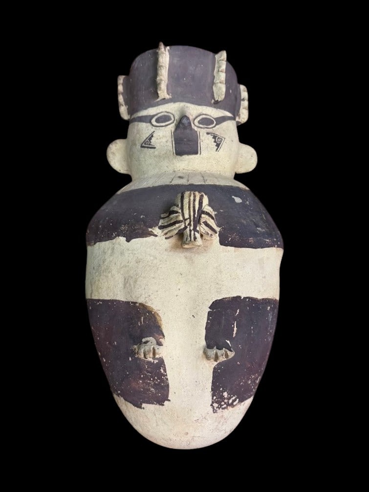 Large Ancient Pre-Columbian Peruvian Chancay Figural Effigy Urn (1 of 6)