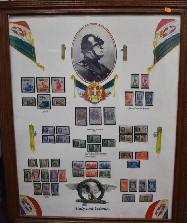 Lot of Antique Italian Mussolini Time Stamps (1 of 7)