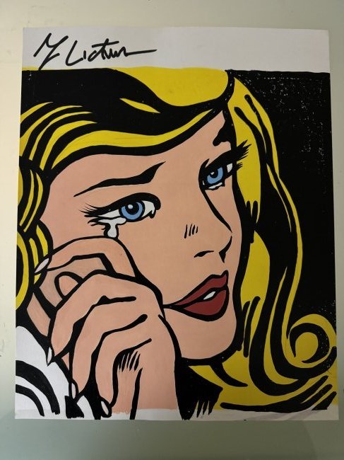 Roy Lichtenstein (1923-1997) - Handpainted Signed Drawing with COA (1 of 2)