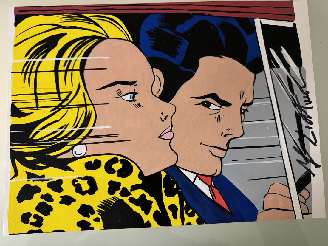 Roy Lichtenstein (1923-1997) - Handpainted Signed Drawing with COA (1 of 3)