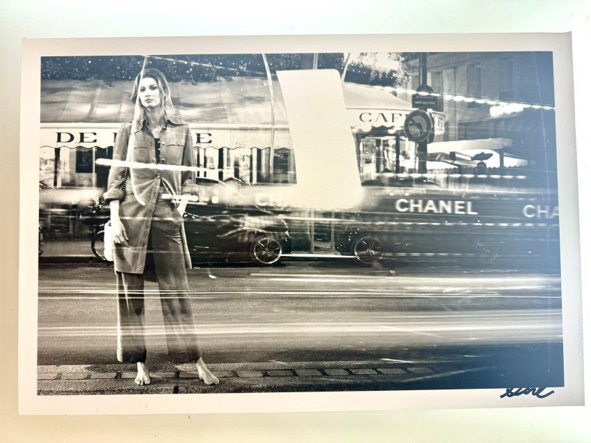 Karl Lagerfeld - Cindy Crawforf fro Chanel - Signed by Karl: Rare Ads Photo fro Chanel , Cindy for Karl Lagerfeld - Signed C-Print 56x38 cm