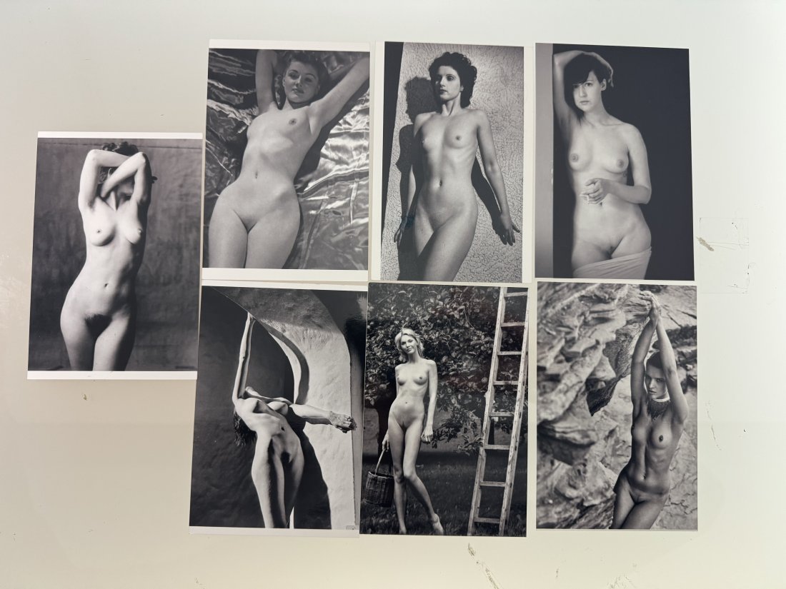 Bettina Rheims - Private Archive - 7 x photos with notes: 7 photos from Private Archive of Bettina Rheims - with notes on the verse - with stamps of the Studio - 15x8 cm