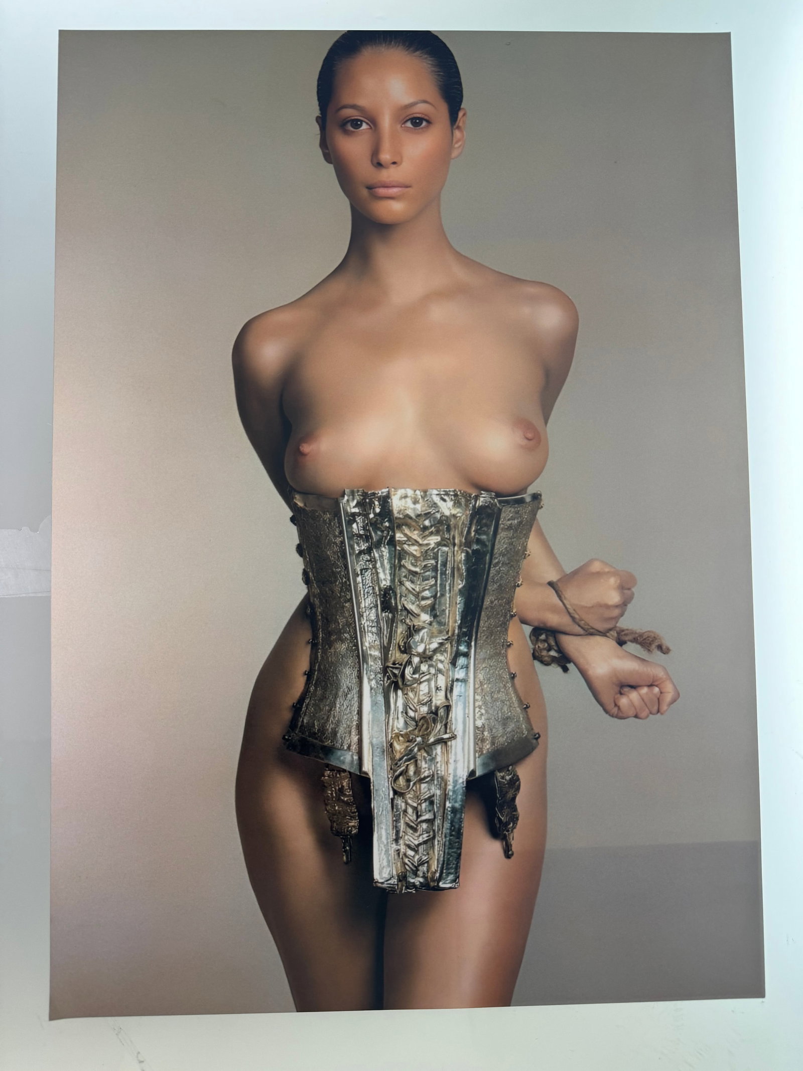 Richard Avedon, Christy Turlington, 1995 - Signed by Richard Avedon: 49x35 cm, C-Photo on Museum Art paper, signed by Richard Avedon