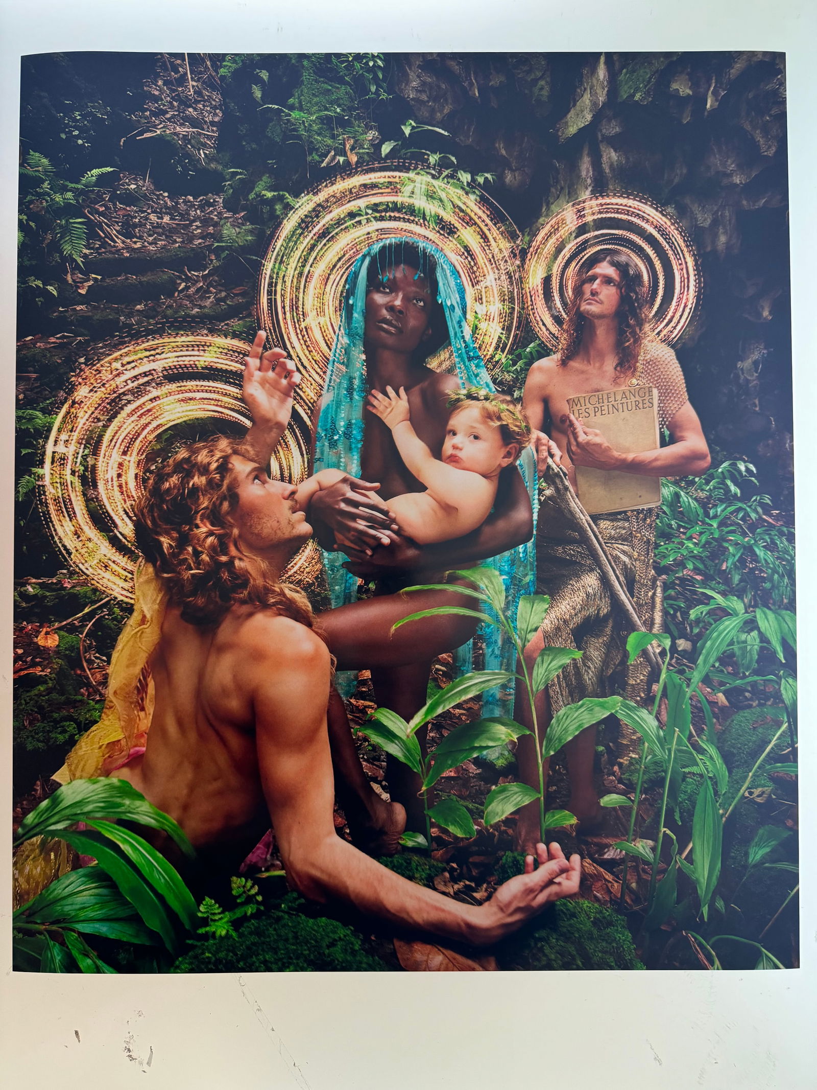 David LaChapelle - The Holy Family with St. Francis - Signed by David LaChapelle: 52x43 cm - Signed by David LaChapelle