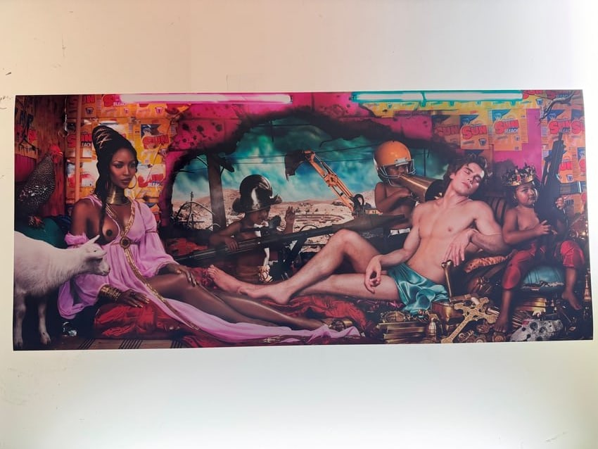 David LaChapelle - The Rape of Africa, 2009 - Signed by David LaChapelle: 68x30 cm - Signed by David LaChapelle