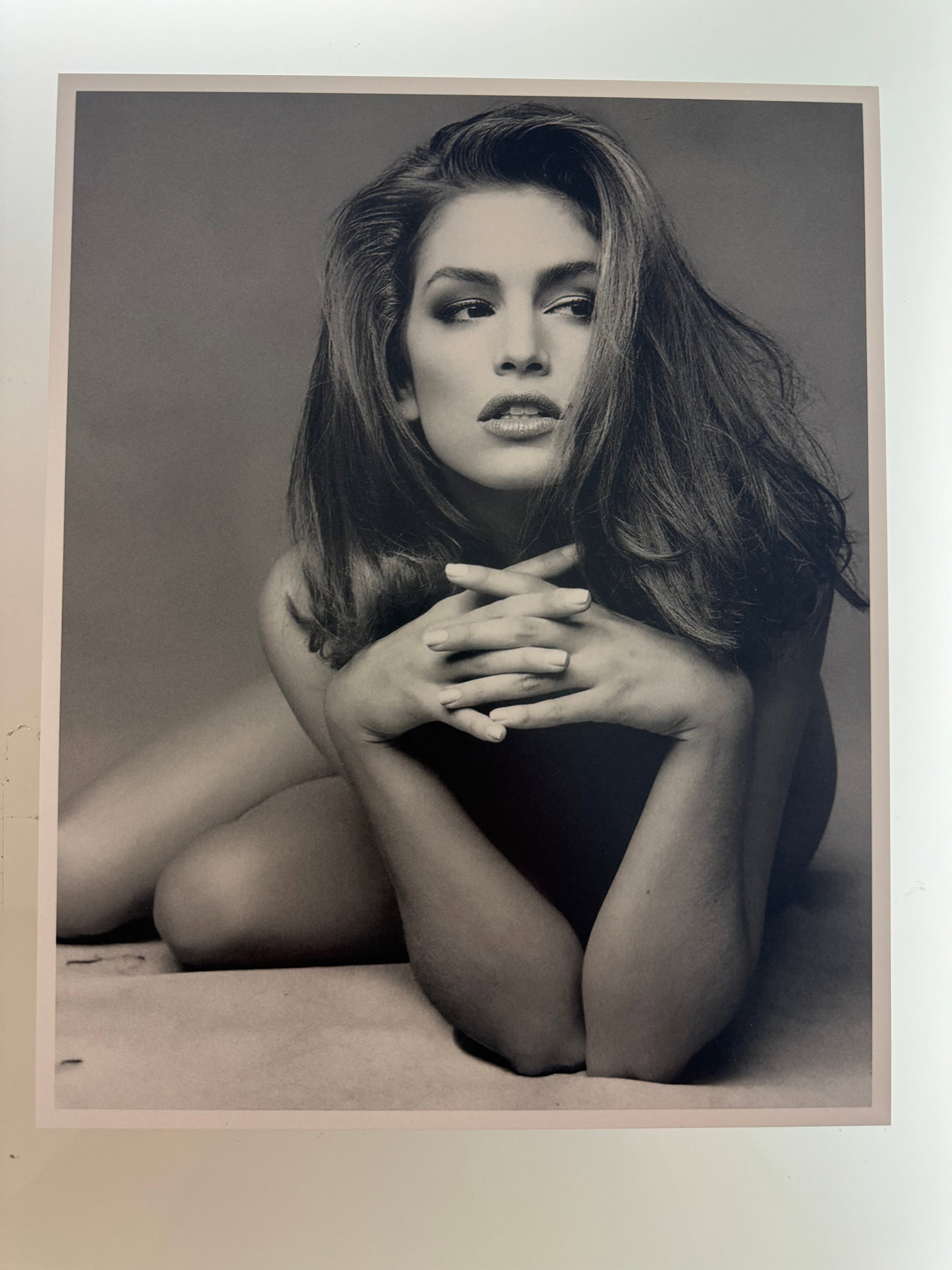 Herb Ritts - Cindy Crawford, 1992 - Signed by Herb Ritts: 33x26 cm -Gelatine Silver - Signed by Herb Ritts