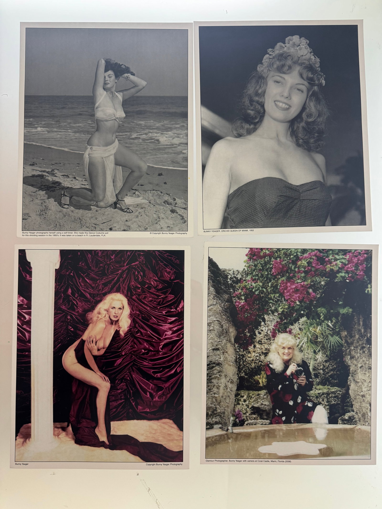 4x Bunny Yeager Lithos - Studio stamp: 4 x Bunny Yeager Lithos - Studio Stamp - 26x20 cm