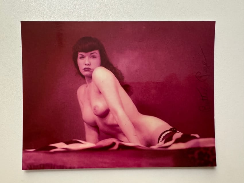 Bunny Yeager - Bettie Page - Private Archive - Signed Photo by Bettie Page: From Private Archive of Bunny Yeager Studio - Signed by Bettie Page - Photo from 70's