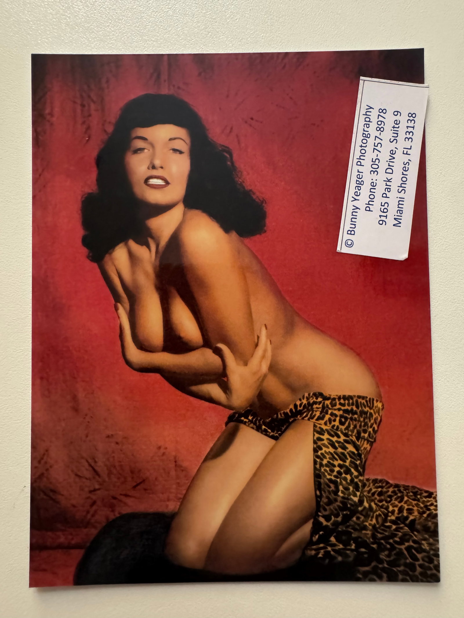 Bunny Yeager - Bettie Page - Private Archive - Signed Photo by Bettie Page: From Private Archive of Bunny Yeager Studio - Signed by Bettie Page - Photo from 70's
