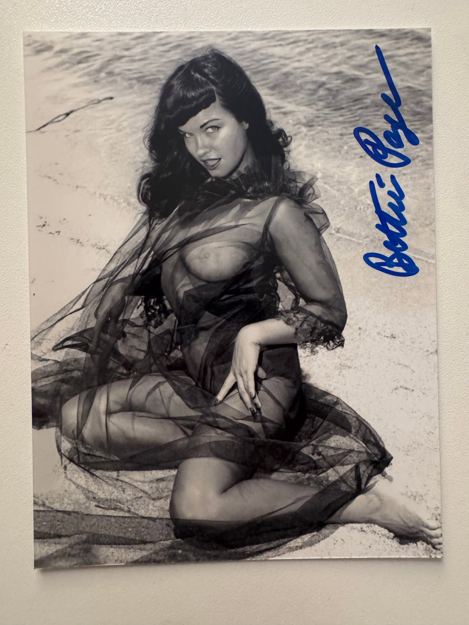 Bunny Yeager - Bettie Page - Private Archive - Signed Photo by Bettie Page: From Private Archive of Bunny Yeager Studio - Signed by Bettie Page - Photo from 70's