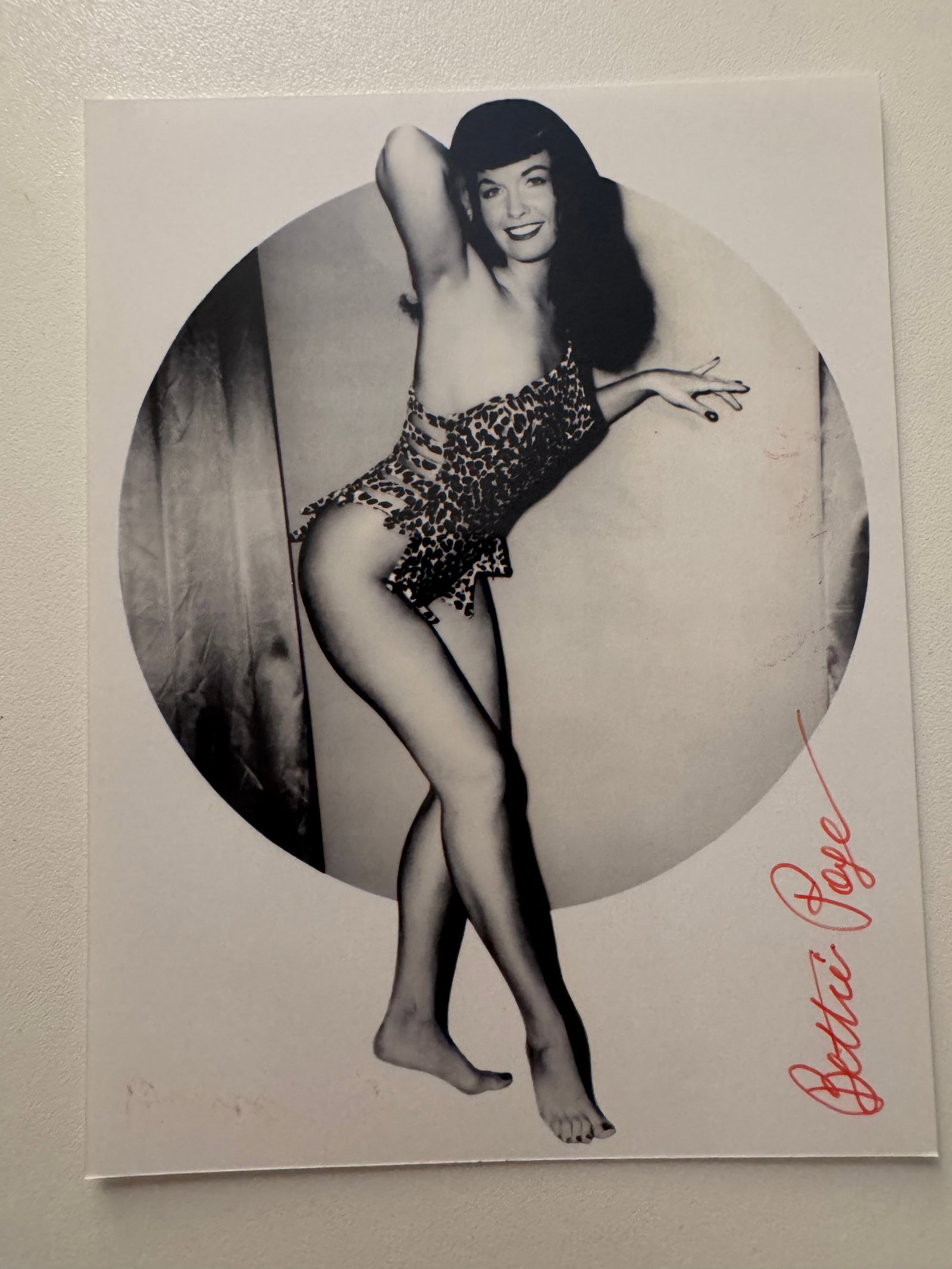 Bunny Yeager - Bettie Page - Private Archive - Signed Photo by Bettie Page: From Private Archive of Bunny Yeager Studio - Signed by Bettie Page - Photo from 70's