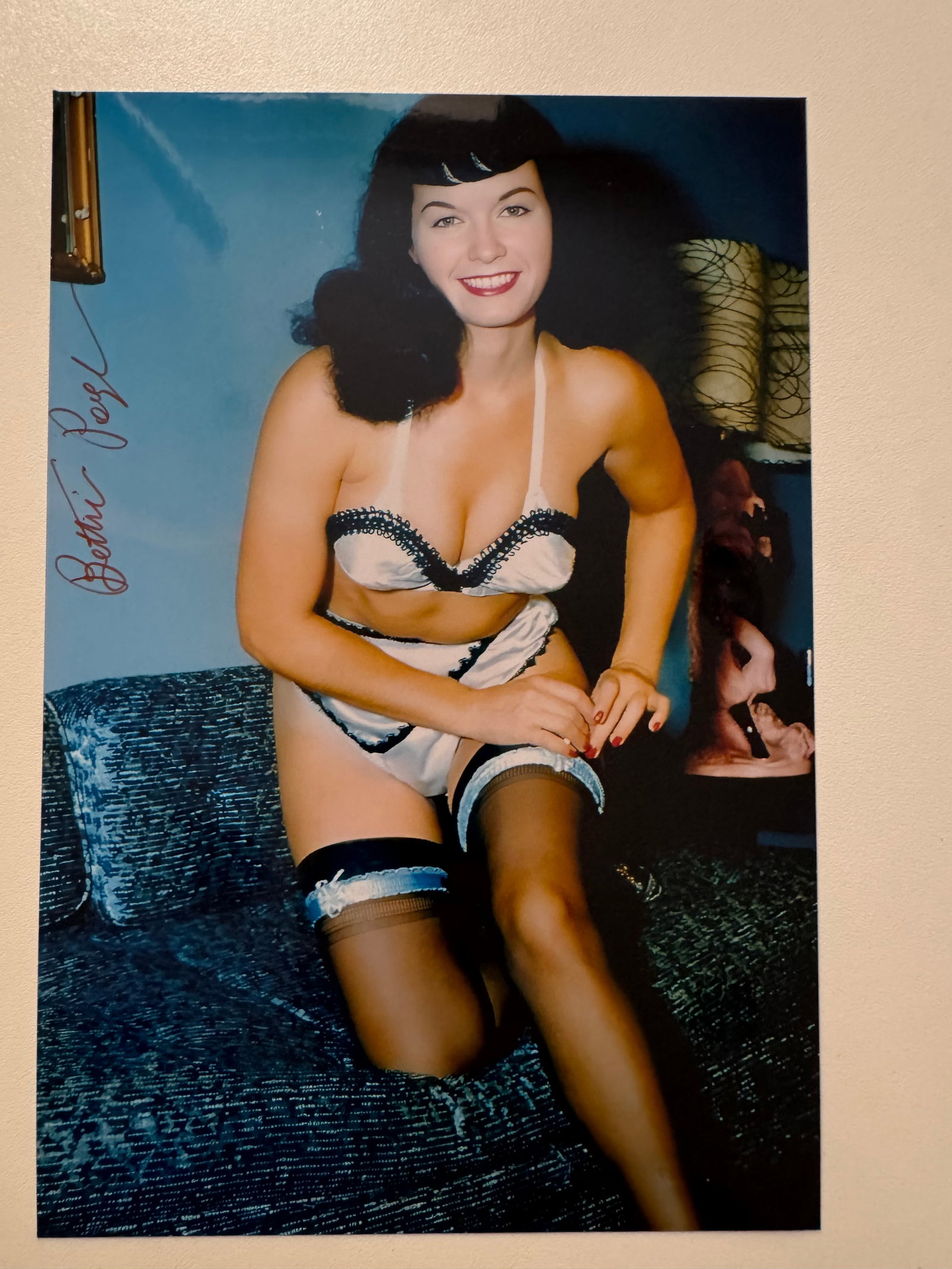 Bunny Yeager - Bettie Page - Private Archive - Signed Photo by Bettie Page: From Private Archive of Bunny Yeager Studio - Signed by Bettie Page - Photo from 70's