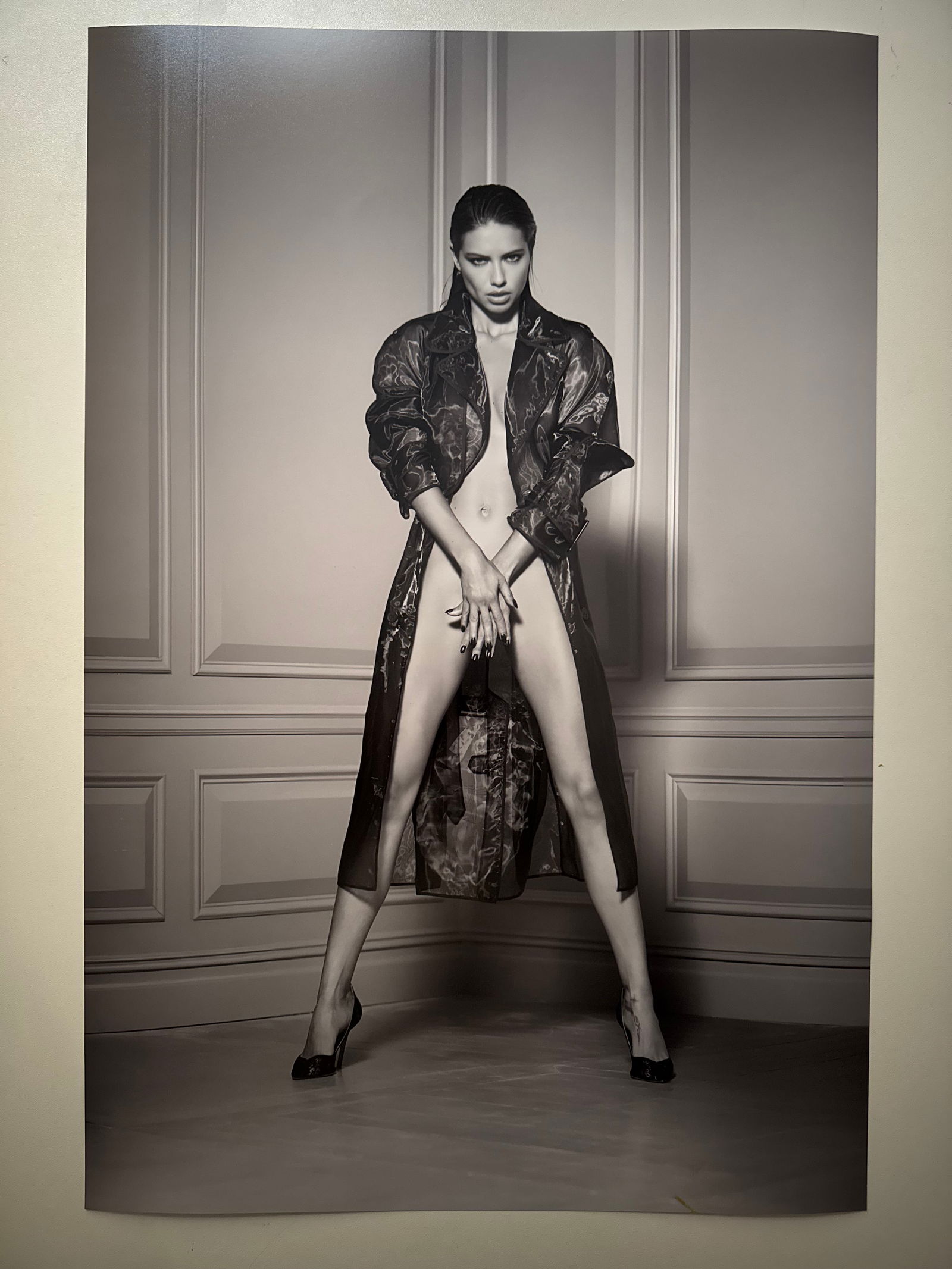 Russell James - Adriana, in trench coat, 2016 - Signed (1 of 4)