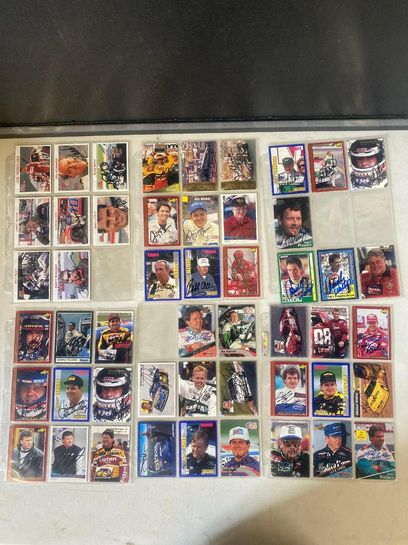 NASCAR-2 Binders of Trading Cards, many autographed (1 of 20)
