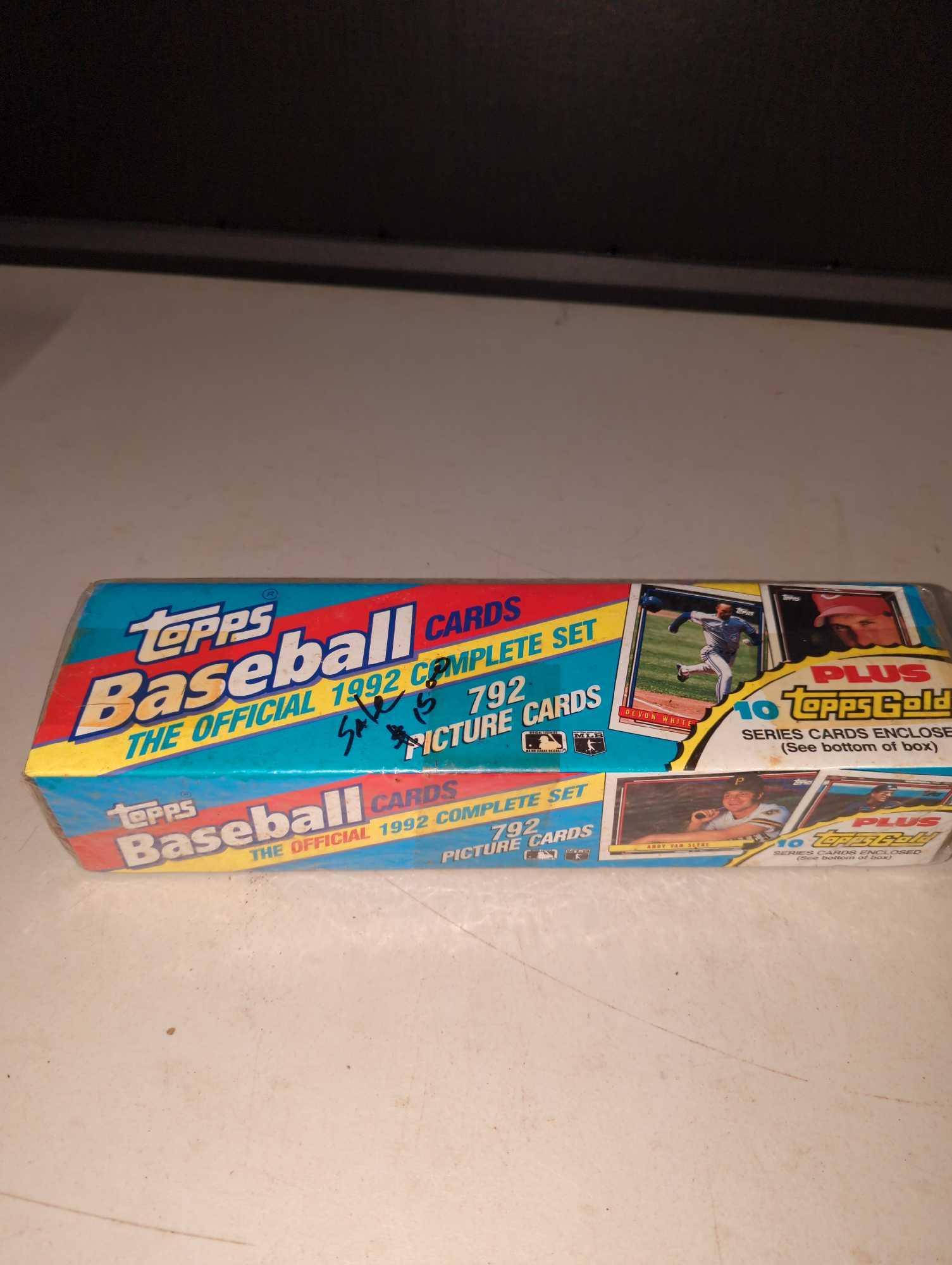 BASEBALL-1992 Topps Baseball Complete Set, in wrapper (1 of 3)