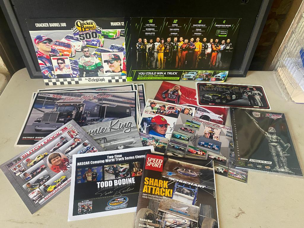 NASCAR-Misc. autographed hero cards, magazines and more! (1 of 5)