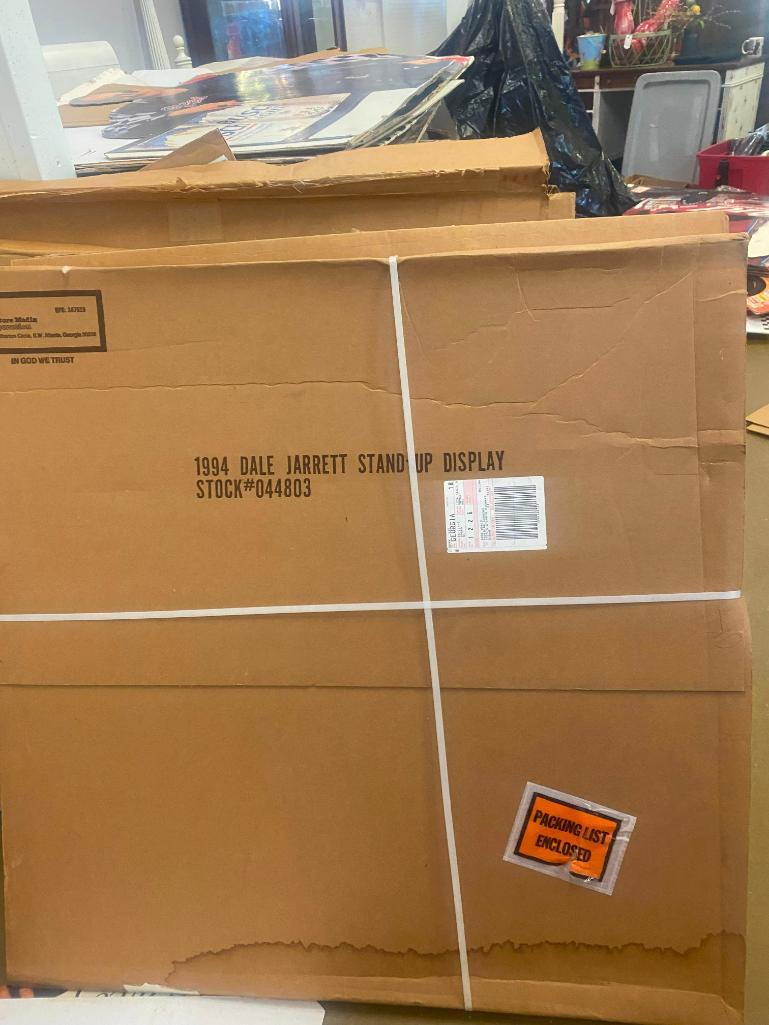 Life Size Cardboard Standups, 1994 Dale Jarrett, M&M Nascar 2008, Snickers Racing 2007, in boxes: See photos.