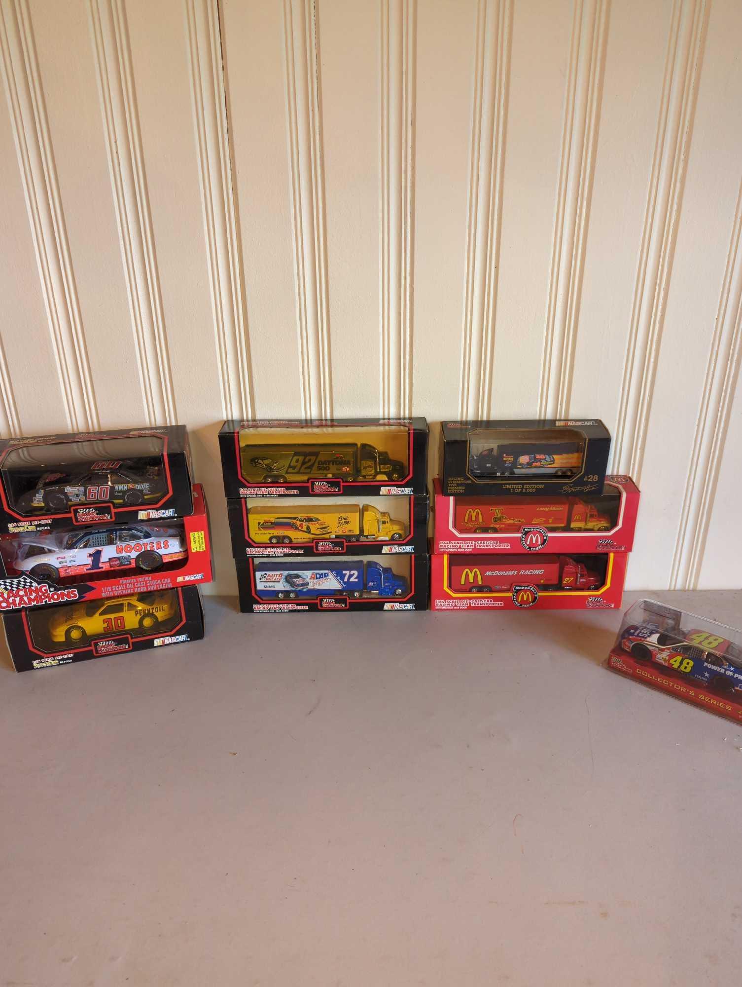 Approx. 10 NASCAR Racing Champions 1:64 Scale and 1:24 Scale Die Casts (1 of 6)