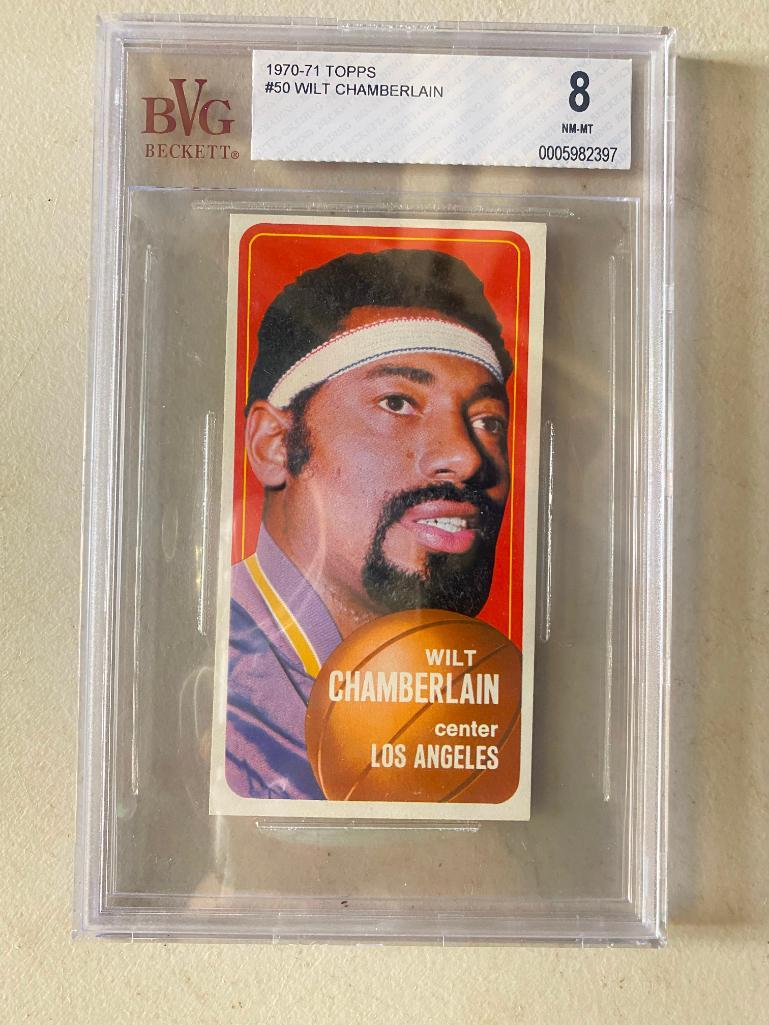 Graded 1970-71 Topps #50 Wilt Chamberlain card (1 of 2)