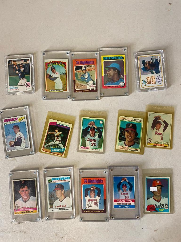 Hank Aaron & Nolan Ryan Trading Cards (1 of 3)