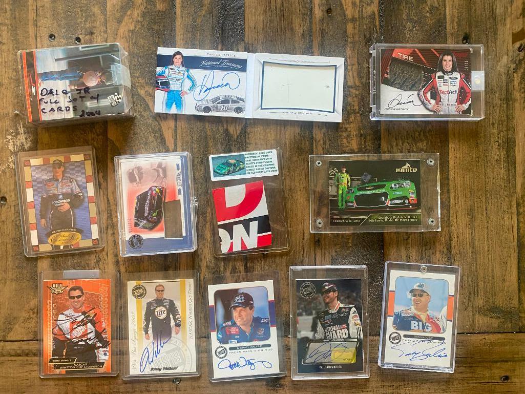 Autographed Dale Earnhardt Jr, Danica Patrick cards and more: See photos.