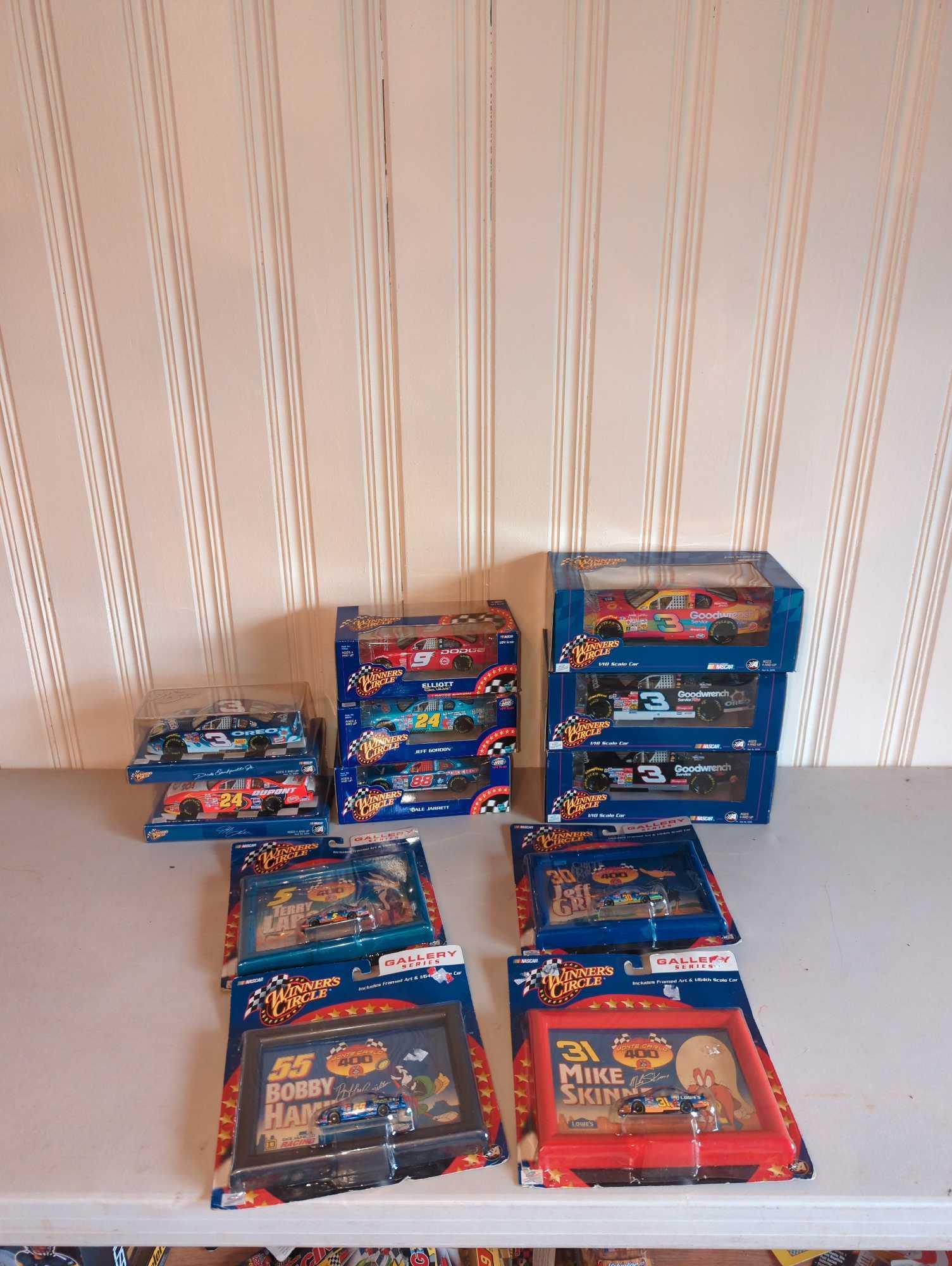 Approx. 12 NASCAR Winner's Circle various scale die cast cars (1 of 2)
