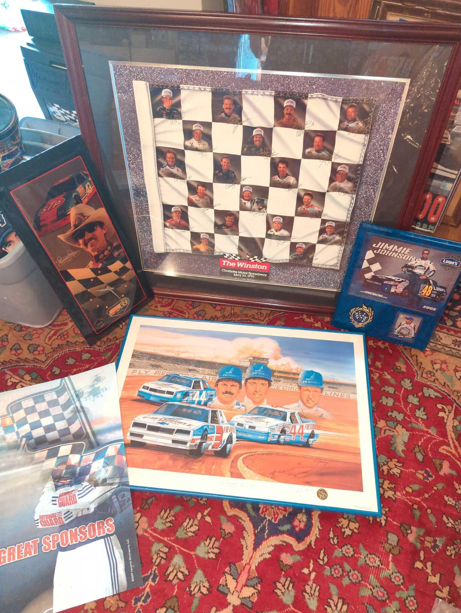 Racing framed items, clocks, etc.. (1 of 3)