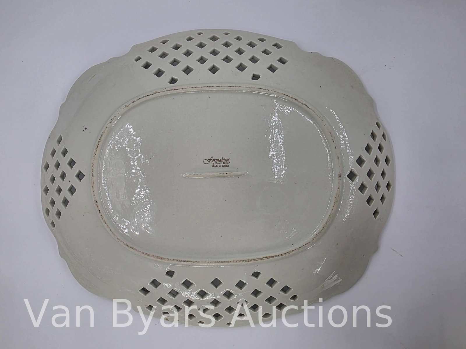 Baum. Bros. Formalities Pierced Rose Vases and Platter, INV. 2003 - 3