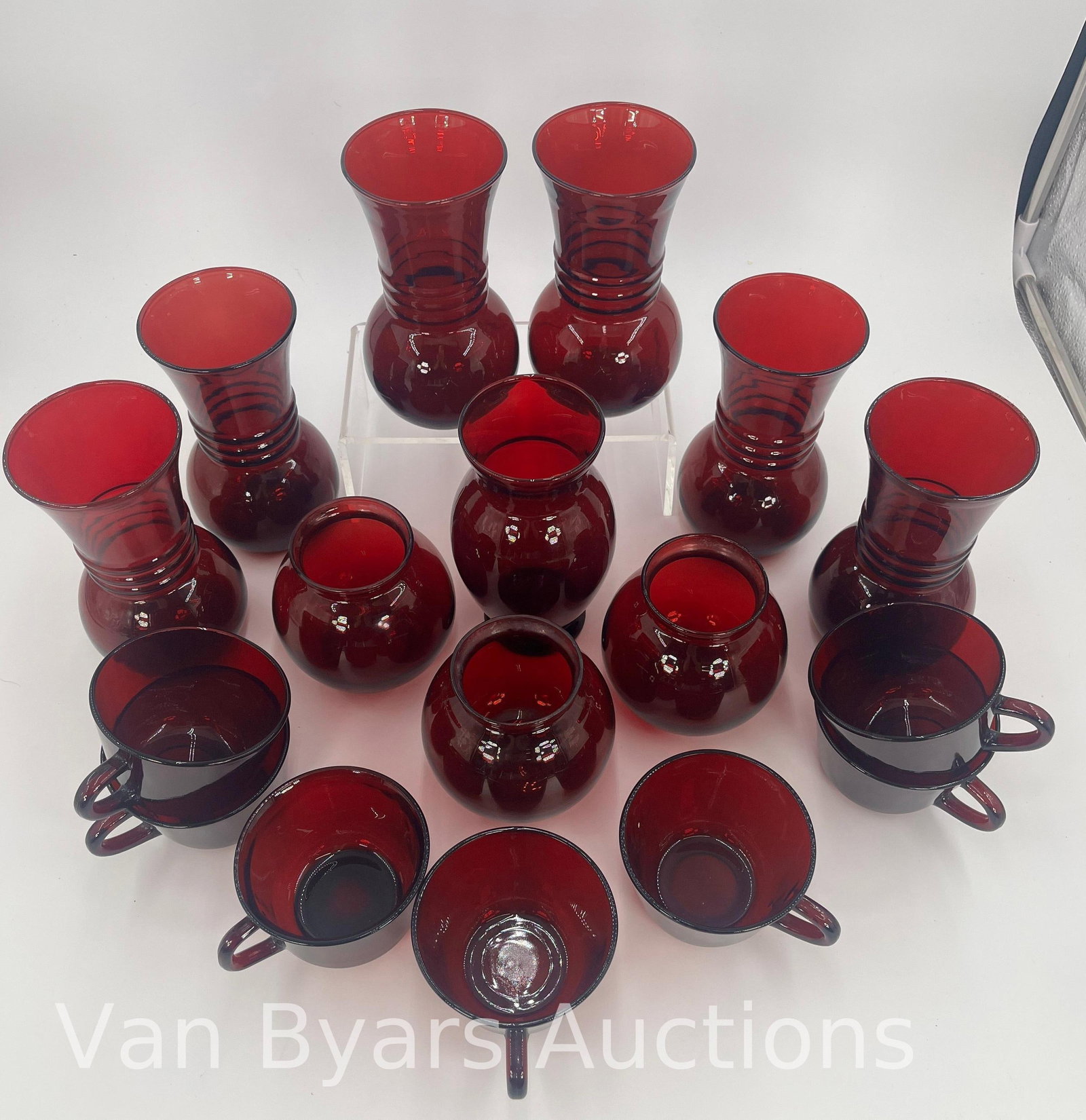 Ruby Red Assorted Vintage Items, INV. 2014 - 2
