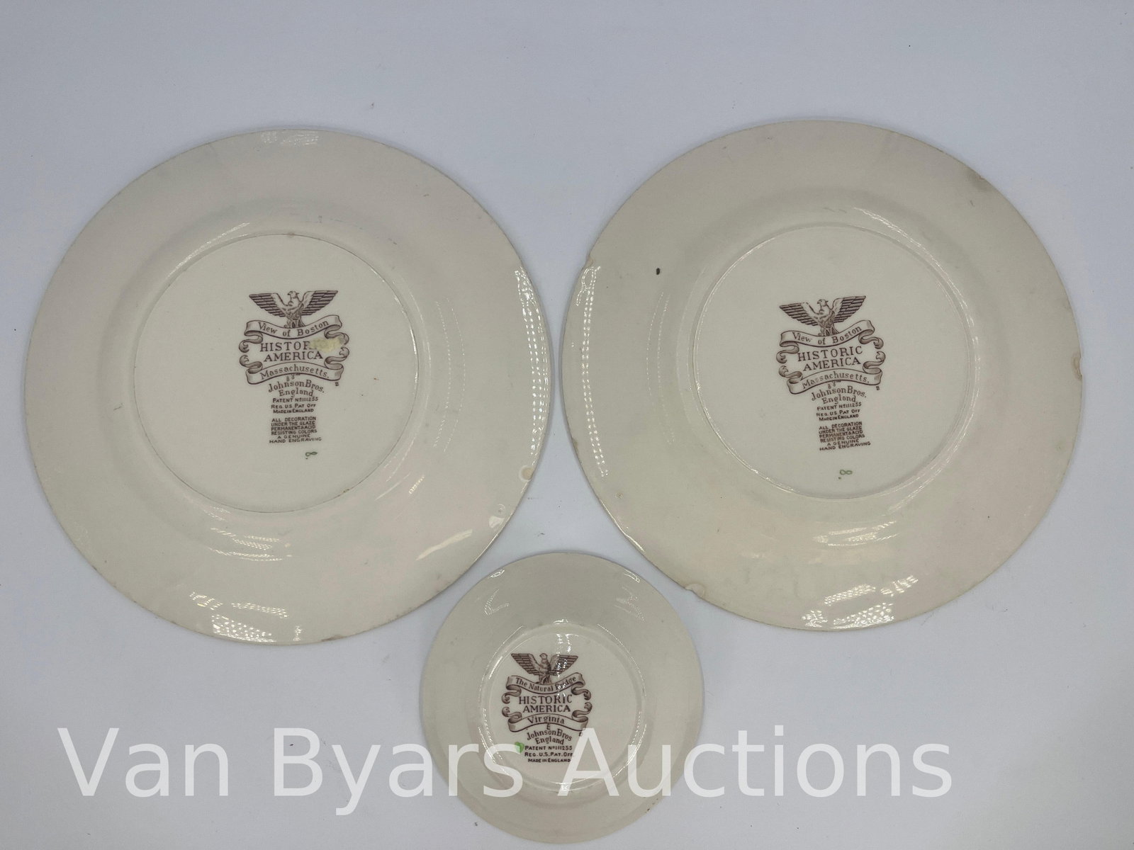 Johnson Bros. Historic America Collection Items, INV. 2015 - 2