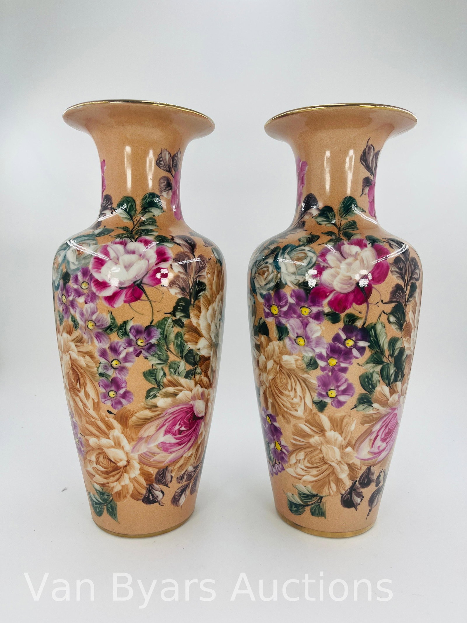 Pair of Vases, INV. 2022: Approx. height 14 1/4".