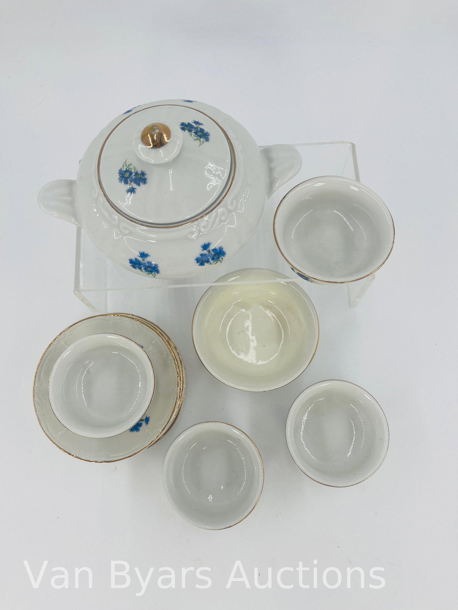 Kahla Germany Bachelor Button Cornflower Pattern Set, 11 pieces, INV. 2023 - 2