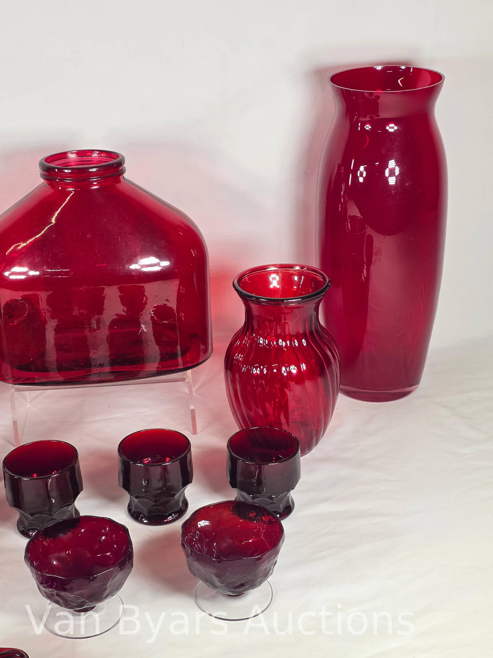 Ruby Red Vintage Glass, INV. 2025 - 3