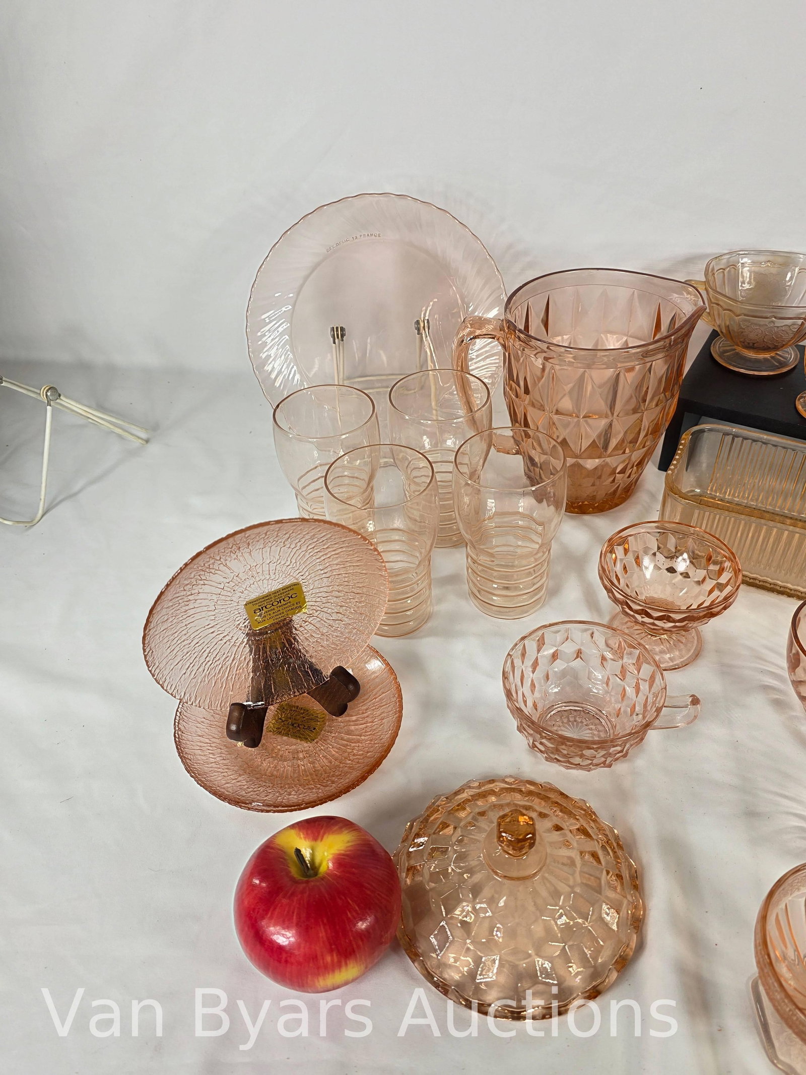 Assorted Vintage Pink Glass, 24 pieces, INV. 2028 - 3
